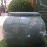 Vase Anduze Boule Bleu Lagon H45cm
