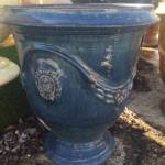 Vase Anduze Cheverny Bleu H38cm