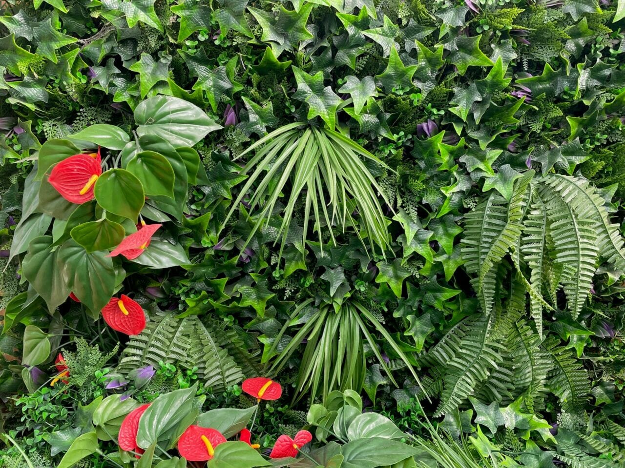 Mur Végétal Artificiel Tropical 1mx1m - Pépinière Sainte Marguerite