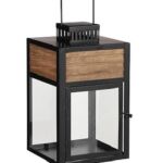 SAGA LANTERNE NOIR 19X18.5H30