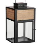 SAGA LANTERNE NOIR 21X20.5H35