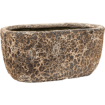 Pot Lava Oval Relic Rust Métal 38x24H19